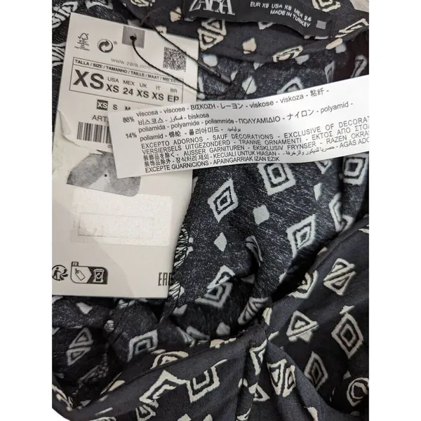 ZARA Tassel Printed Skort XS - Image 6