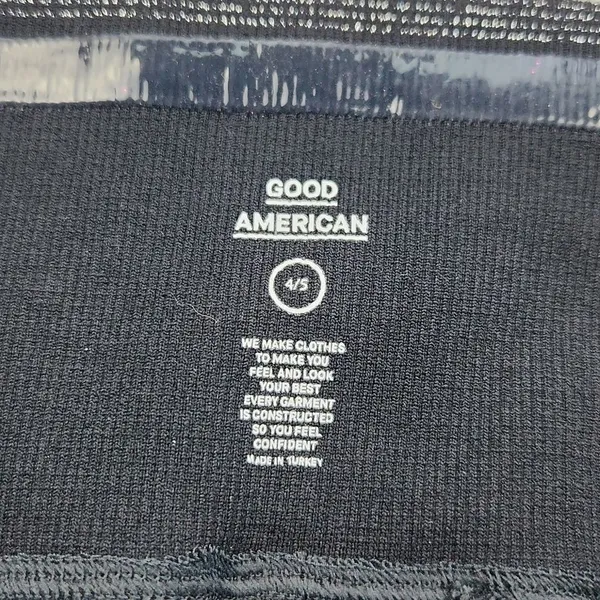 Good American -129 Seamless Leggings High Rise Sparkle Tinsel Black 4‎ - XL - Image 4