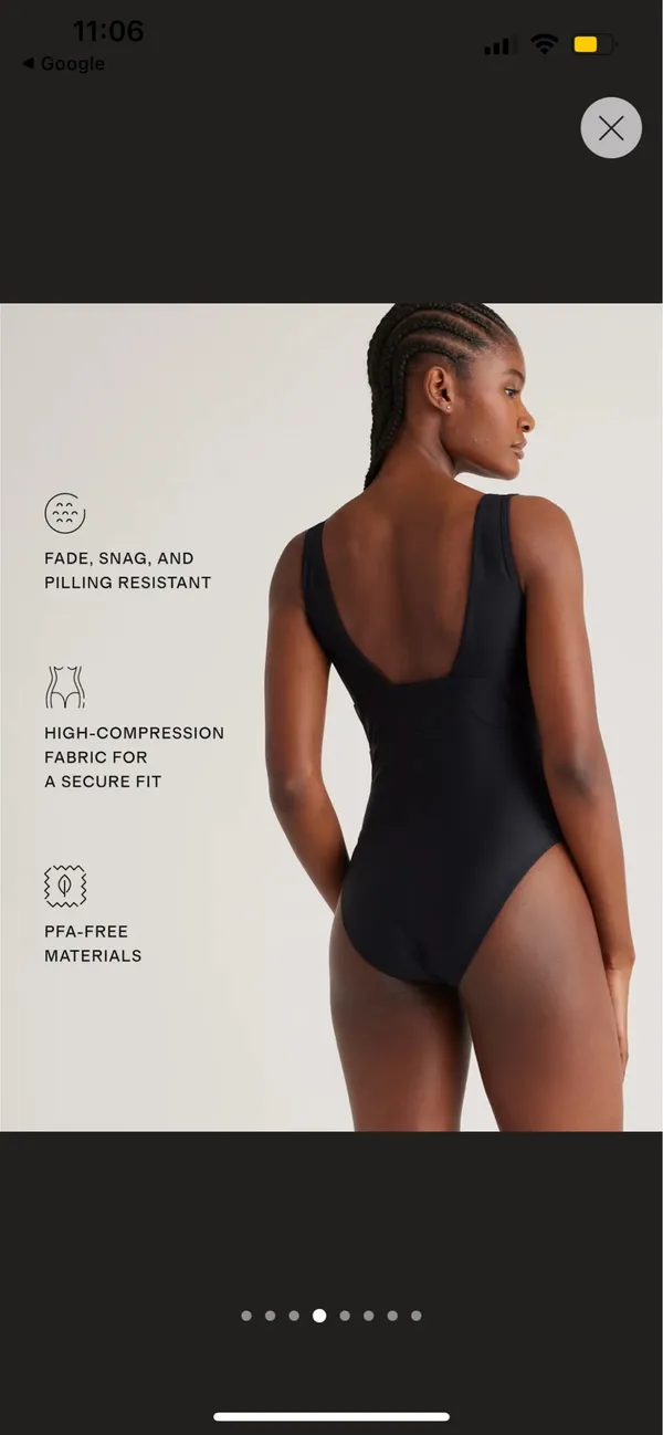 New Quince Italian Plunge One-Piece Swimsuit Size Small MSRP $52 - Image 4