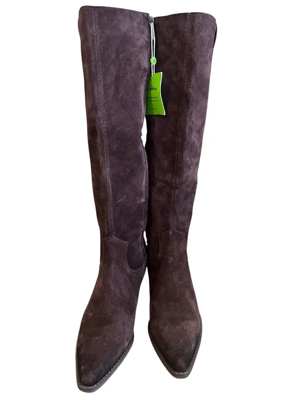 Sam Edelman Woods Cafe Noir Suede Knee-High Boots Size 8M NWOB Sold Out - Image 8