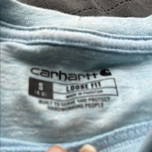 Carhartt Woman’s Blue Pocket T-Shirt - Image 2