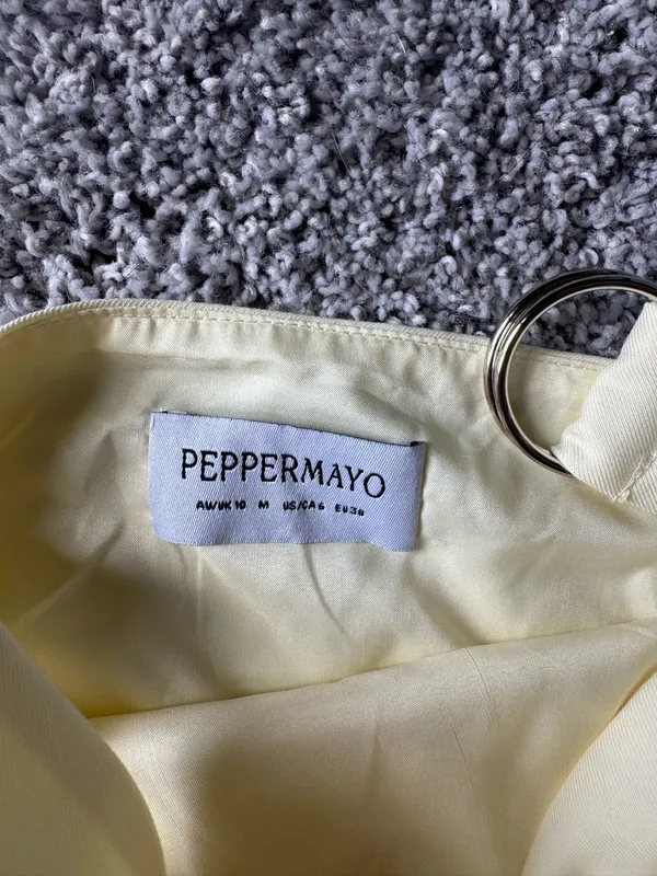 Pepper mayo yellow buckle mini dress - Image 4