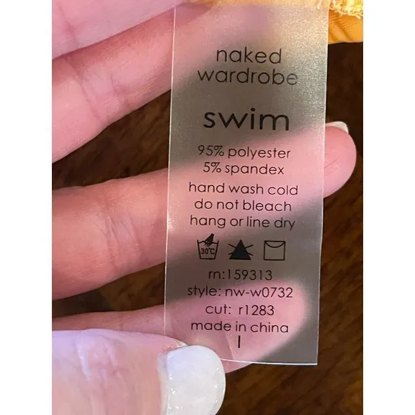 Naked Wardrobe Orange‎ Dreamsicle Two Piece Brazilian String Bikini Set Size L - Image 10