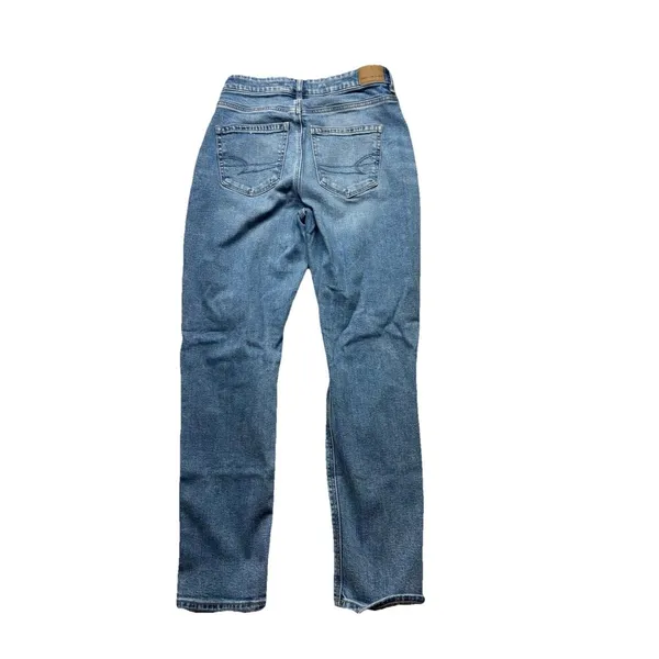 American Eagle Jeans Womens 4 Medium Wash Mom Jean Distressed Ripped Strigid - Image 6