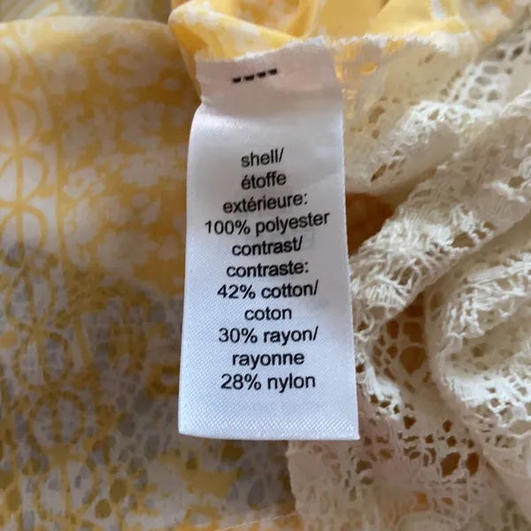 Sheer Yellow Tank with Lace Back - Image 4