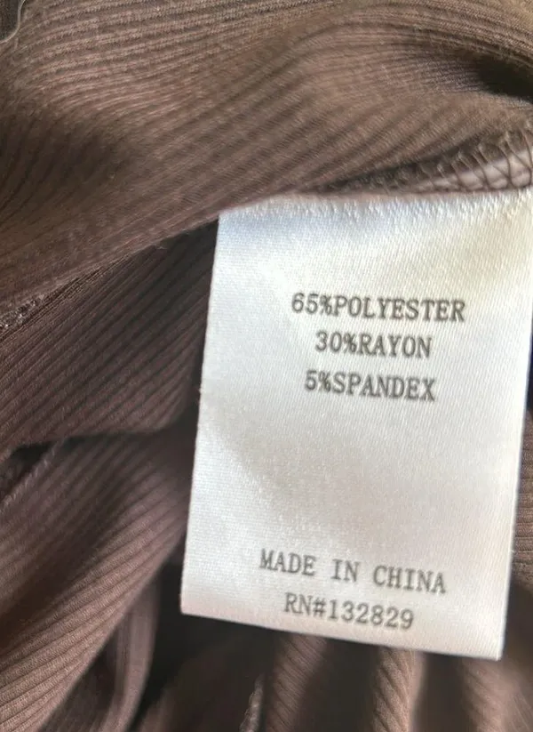 X Revolve Tina Ribbed Underwire Chocolate Brown Dress Size Small NWT - Image 12