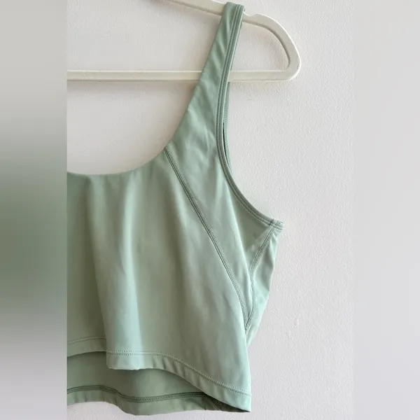 Light Green Racerback Sports Bra, Workout Gear, Women’s Activewear, Size Large - Image 12