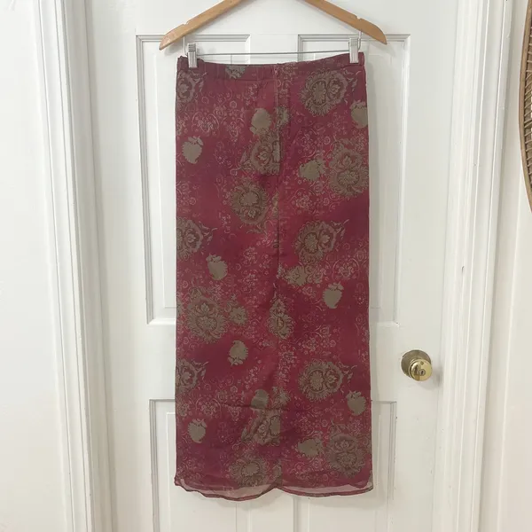 Versailles Dark Romantic Maxi Skirt XL Chiffon Y2K Ethereal Whimsigoth Fall - Image 2