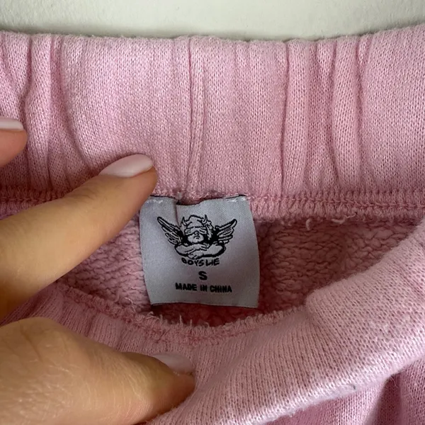 Boys‎ Lie Better Half Mac Slim Sweatpants in Pink Size Small - Image 5