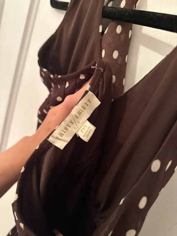 Brown Polka Dot Mini Dress - Image 5