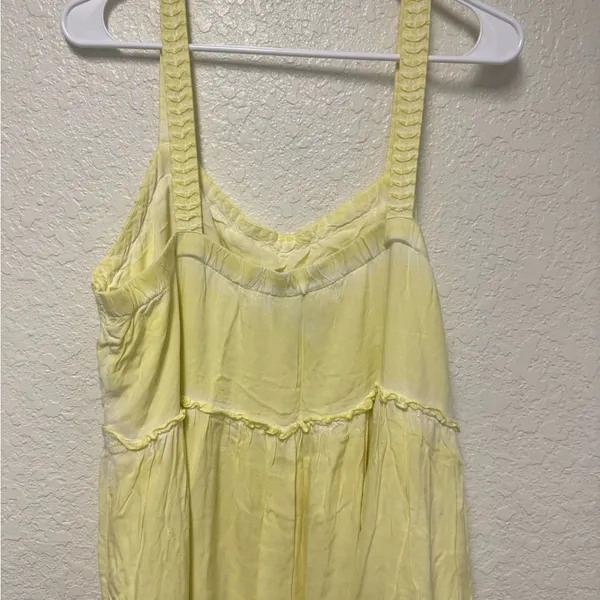 SATURDAY SUNDAY by Anthropologie Yellow Sleeveless Maxi Dress Size XL - Image 12