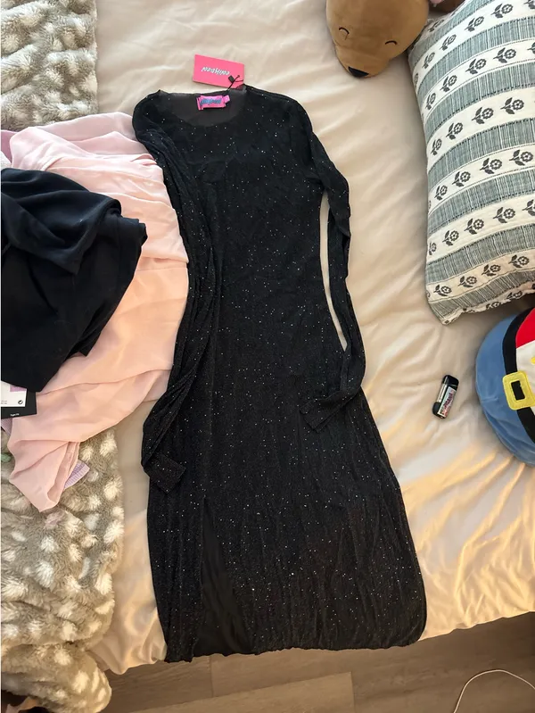 Edikted sheer sparkly dress - Image 3