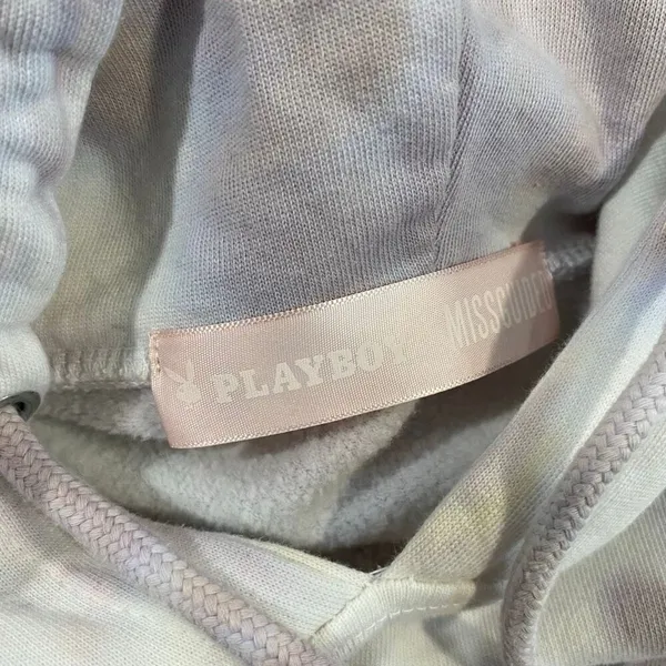 Playboy Missguided Tie Dye Hoodie Women Oversized Bunny Logo Pullover - Image 3