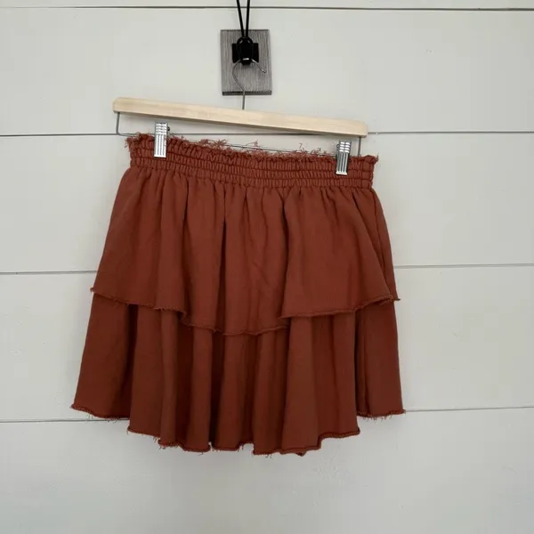 Aerie Women’s Medium Ruffle Distressed Skirt - Image 3