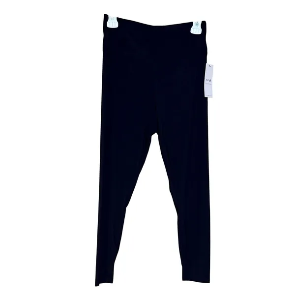 NEW‎ Sympli Nu Yoke Leggings Size 8 Black High Rise Jersey Knit 27218 Yoga - Image 3