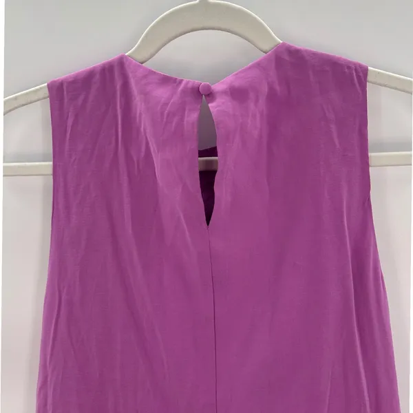 Abercrombie & Fitch Purple High Neck Drape Fall Wedding Guest Midi Maxi Dress PS - Image 3