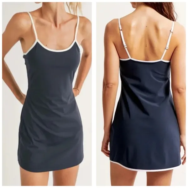 Abercrombie & Fitch Traveler Mini Dress Size XL Navy Tennis Workout - Image 2