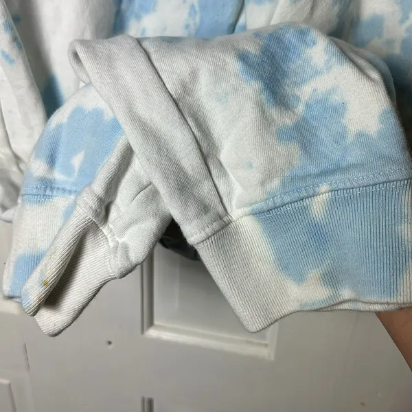 Roller Rabbit Blue Monkey Tie Dye White and Blue Sweatpants Size Medium - Image 3