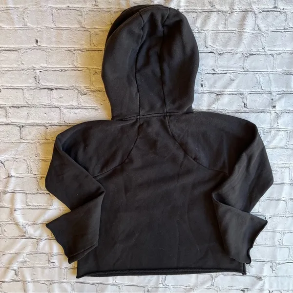 Athleta Small Womens Black Scuba Hoodie Hooded Sweatshirt Athletic Pull Over - Image 9