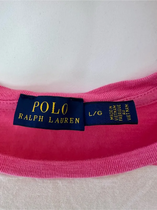 Ralph Lauren Pink and White Striped Midi Dress - Image 2