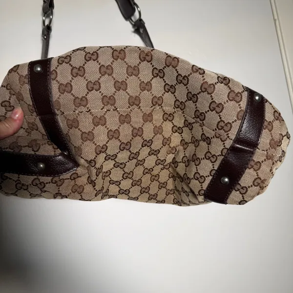 Gucci Brown GG Canvas Shoulder Bag-READ - Image 4