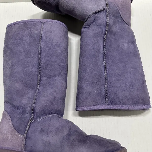UGG Australia Classic Tall 5815 Boots Womens 5 Purple Sheepskin Lined‎ Winter - Image 3