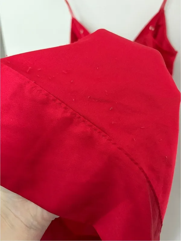 Victoria's Secret Y2K Vintage Red Mini Slip Dress Medium - Image 5