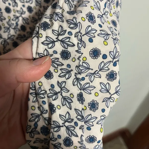 LOFT Sleeveless Floral Blouse - White and Blue - Image 4