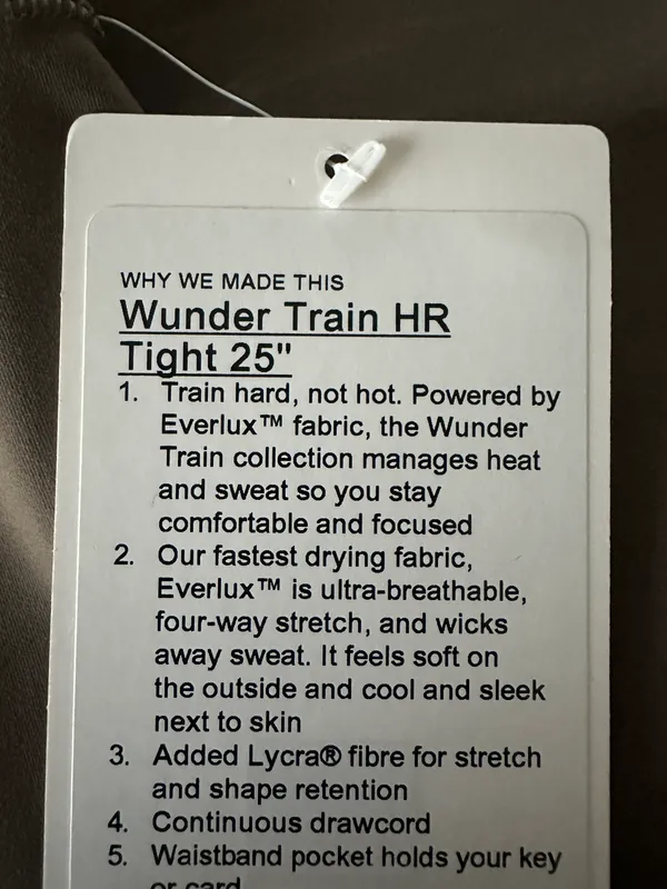 Lululemon Wunder Train 25” - Image 3