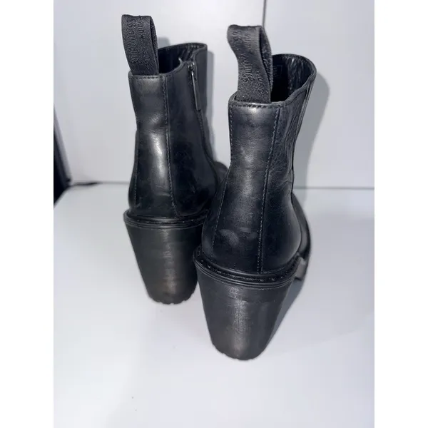 Dr. Martens Chelsea Boots Womens Size 8 Magdalena Black Leather Ankle Zip Heeled - Image 3
