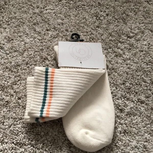 Bundle of 2 pair socks, New Urban Outfitters athletic stripe crew socks one size - Image 4