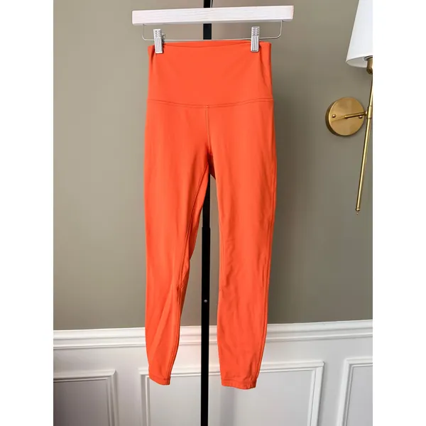 Lululemon Align High-Rise Pant 25” Size 4 Canyon Orange Double Lined - Image 2