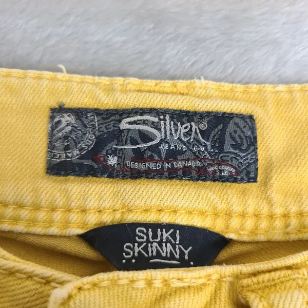 Silver Jeans Women's SUKI Skinny Jeans 26x31 Mustard‎ Yellow - Image 3