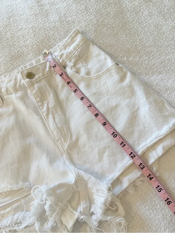 Rollas Duster Jean Shorts Layla White 27 - Image 8
