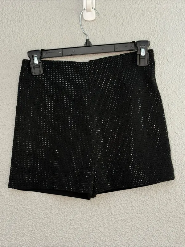 Cloud Ten NWT Rhinestone Black Shorts Size Small - Image 4