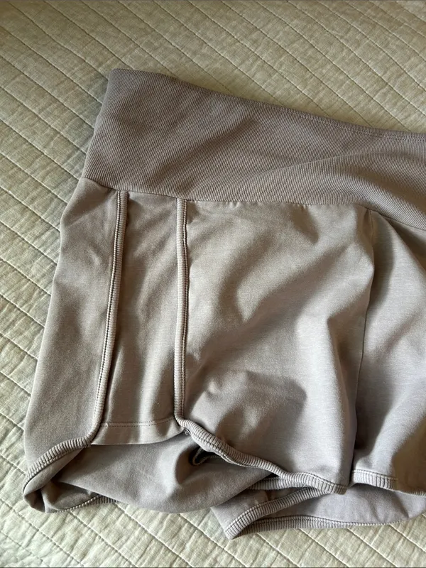 Free People Movement Limitless fold over retro Shorts Oyster M NWOT - Image 9