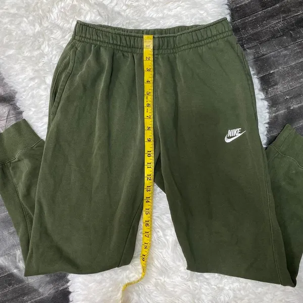 Nike Women'S Olive Green Elastic Waist Jogger Sweat Pants Activewear Gym Comfy - Image 4