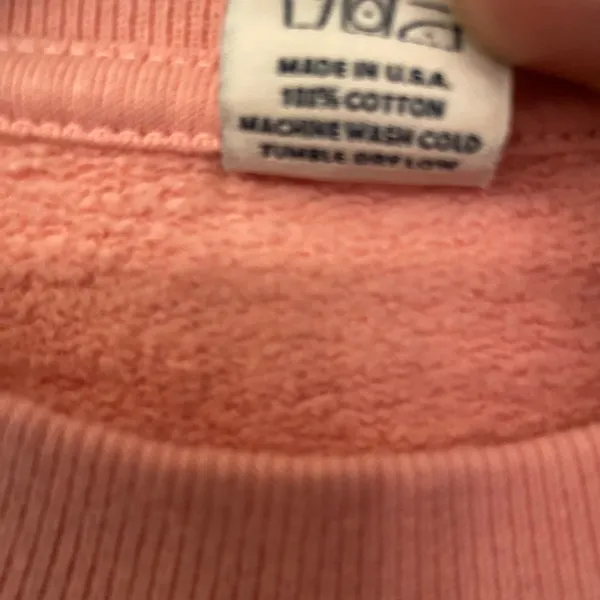 Sporty & Rich Women’s & Men’s Pink Cotton Athletic Sweatshirt Size Small - Image 6