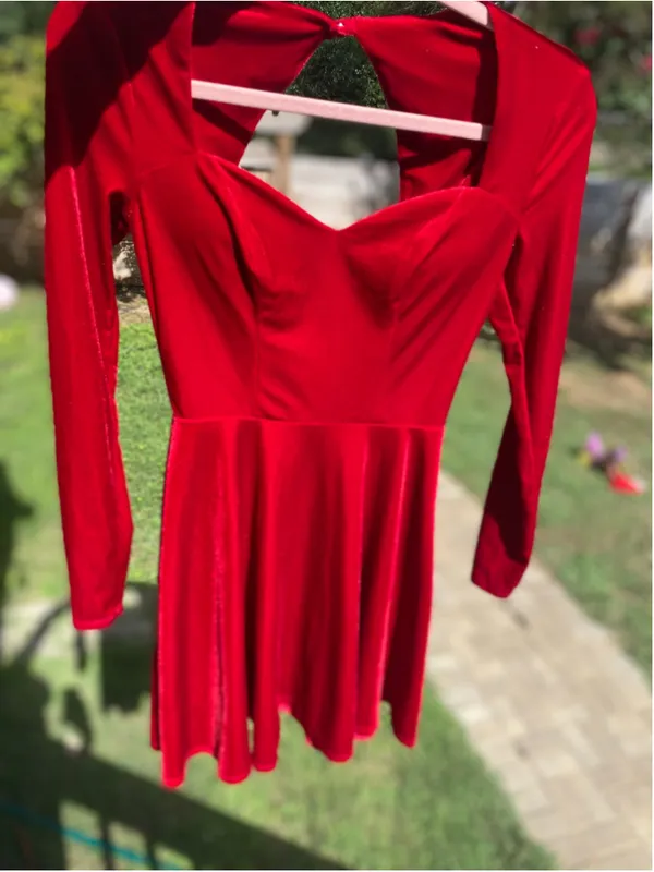 B Darlin Red Velvet Mini Dress Romantic Sweetheart Holiday Party Coquette 0 Chic - Image 4