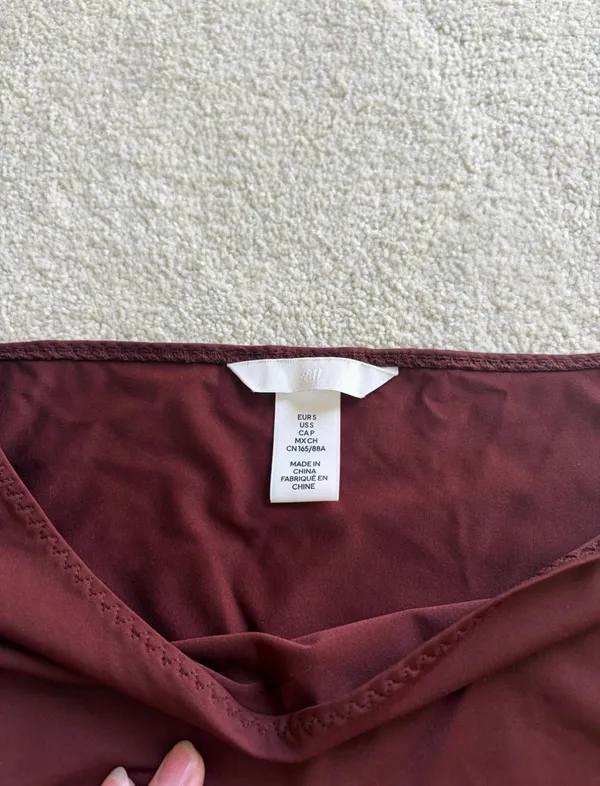 H&M Sumac Burgundy Clippable Bodysuit - Image 2