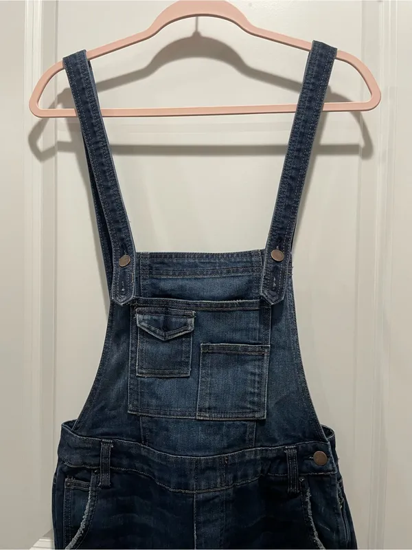 Free People We The Free Milo washed Denim Overalls Size 26 - Image 6