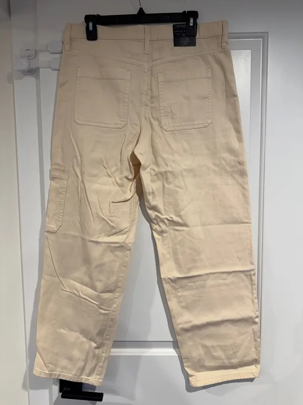 Banana Republic High-Rise Barrel Jeans Women's Size 30/10 in Light Ecru NWOT - Image 8