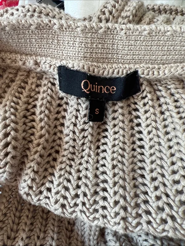 Quince 100% Organic Cotton Open-Knit Cover-Up Maxi Dress Small - Image 5