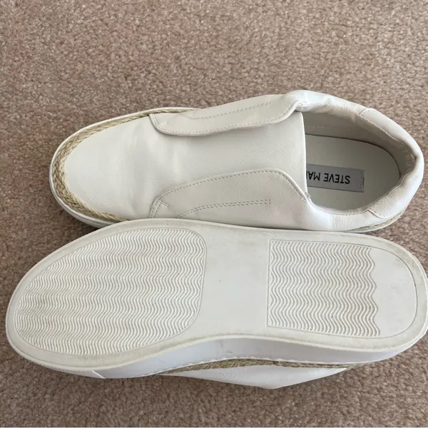 Steve Madden White Slip on Shoes - Image 5