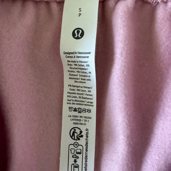 NWT Lululemon Scuba Mid-Rise Oversized‎ Short 7" *Graphic Pink Haze Womens Small - Image 7