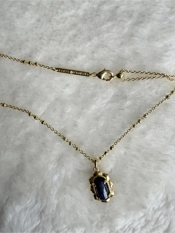 Kendra Scott Piper Gold Pendant Necklace in Blue Lapis - Image 4