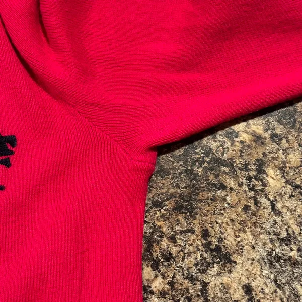 Abercrombie Cardigan Sweater Hot Pink V Neck Preppy Y2K Logo Minimalist Large - Image 8