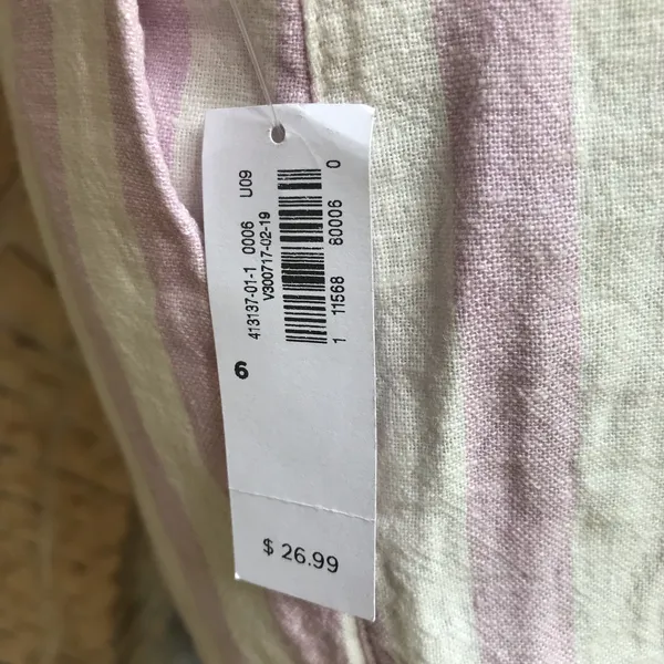 NEW Old Navy Striped Linen Blend Purple White Shorts Women's Size 6 NWT $27 - Image 4