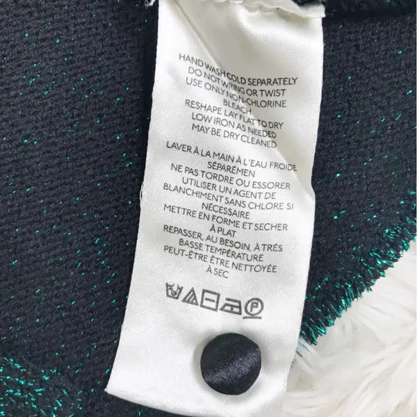 FREE PEOPLE Emmaline Metallic Green Cardigan Long‎ Sleeve Goth Dark Romantic XS - Image 12