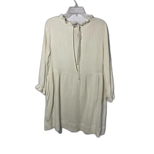 Ces femme SLUBBED COTTON TEXTURED LONG SLEEVE DRESS Small - Image 10